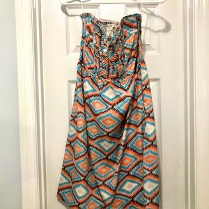 Strapless multicolored dress